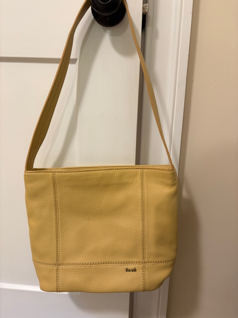 The Sak Mustard Yellow Leather Shoulder Bag